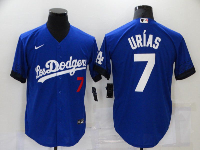 Men Los Angeles Dodgers #7 Urias Blue City Edition Game Nike 2021 MLB Jerseys->los angeles dodgers->MLB Jersey